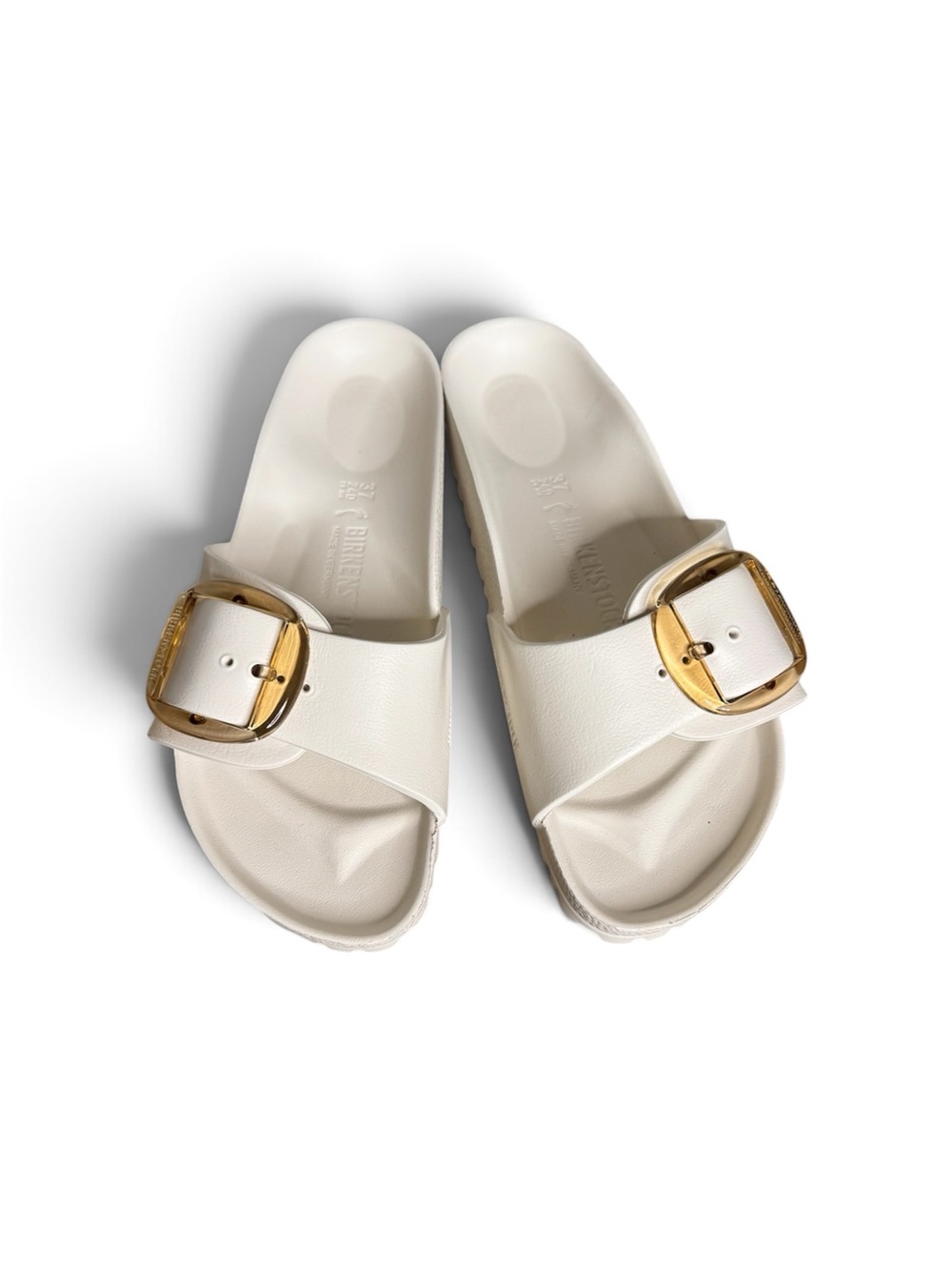 NWT Birkenstock Madrid Big Buckle EVA Sandals color White Eggshell size 7 37 - Picture 2 of 6